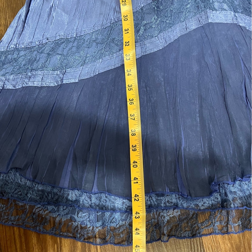 KOMAROV Beaded Charmeuse & Chiffon Tiered Dress Size M - Picture 7 of 10